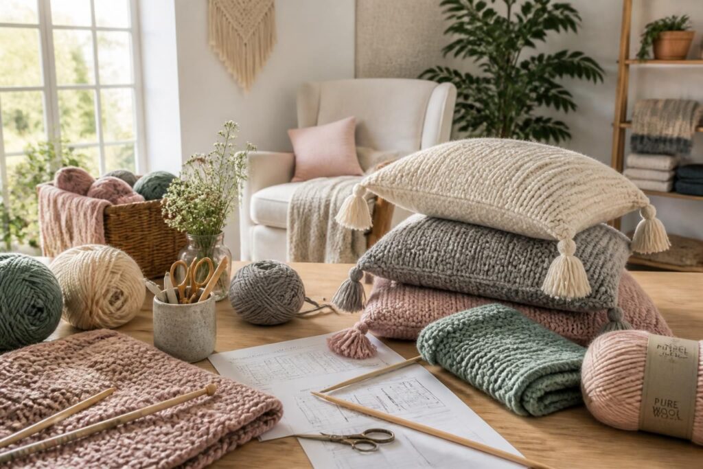 découvrez nos astuces diy pour créer vos propres coussins, plaids et accessoires en maille, et apportez une touche personnelle et chaleureuse à votre déco textile.