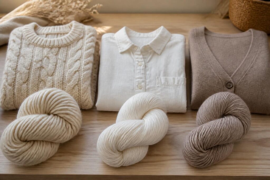 découvrez comment choisir entre laine, coton et cachemire pour vos vêtements en fonction de leurs propriétés, confort et usage.